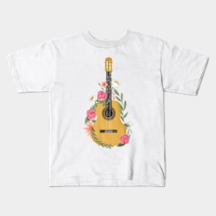 Floral Guitar Kids T-Shirt